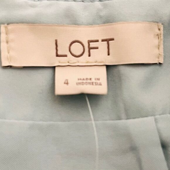 LOFT Linen Blend Side Button Shift Skirt NWT - Picture 3 of 5